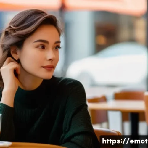 Home 11 감정전이의 치료적 역할 - **Prompt 1: Unexpected Emotional Resonance in a Cafe**
A young adult female, 20s-30s, with a tho...